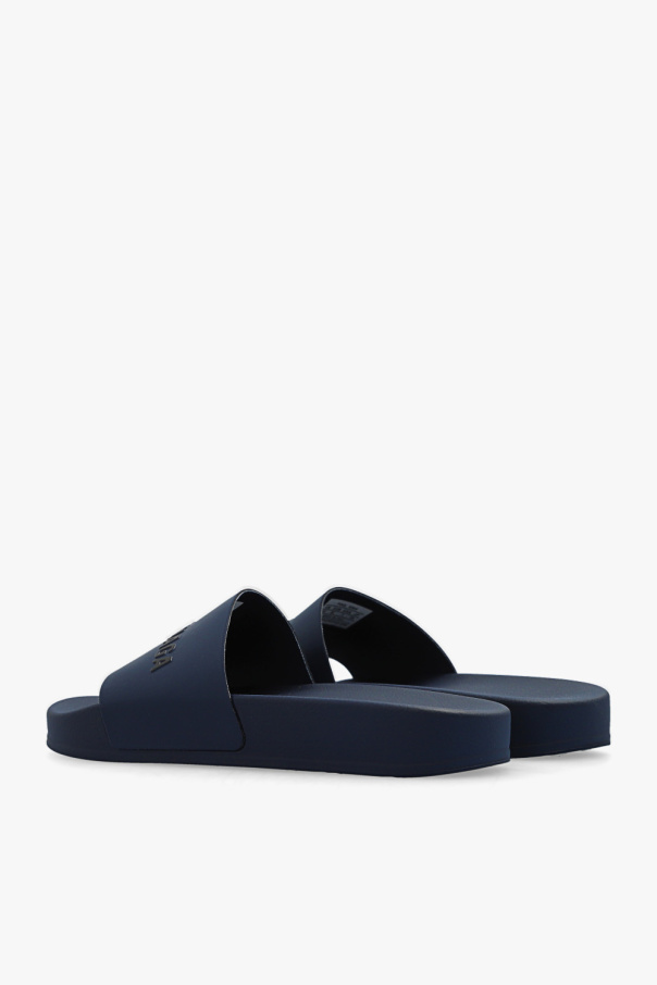 Navy blue Slides with logo Balenciaga Kids valentino mens spring